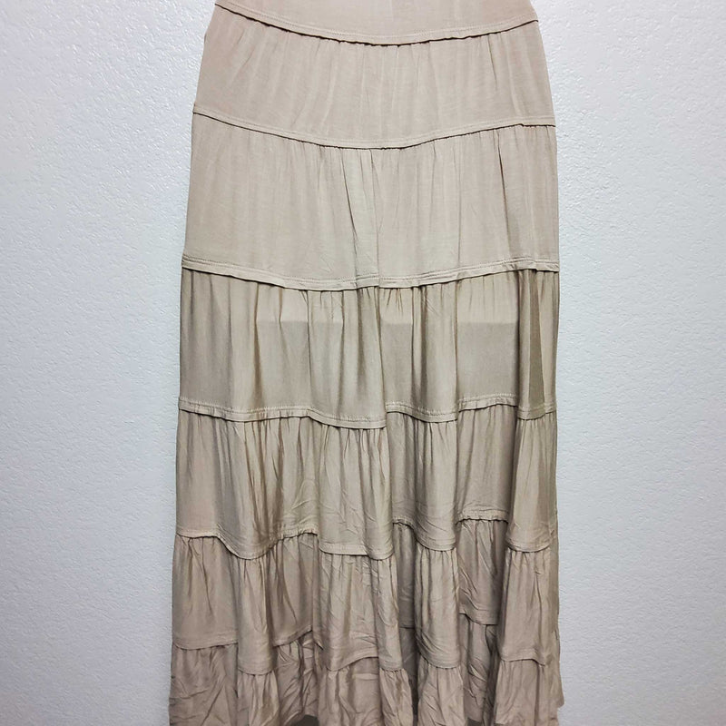 Style & Co. Beige Pleated Skirt, Women's Medium - Trinity Thrift