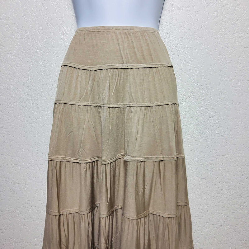 Style & Co. Beige Pleated Skirt, Women's Medium - Trinity Thrift