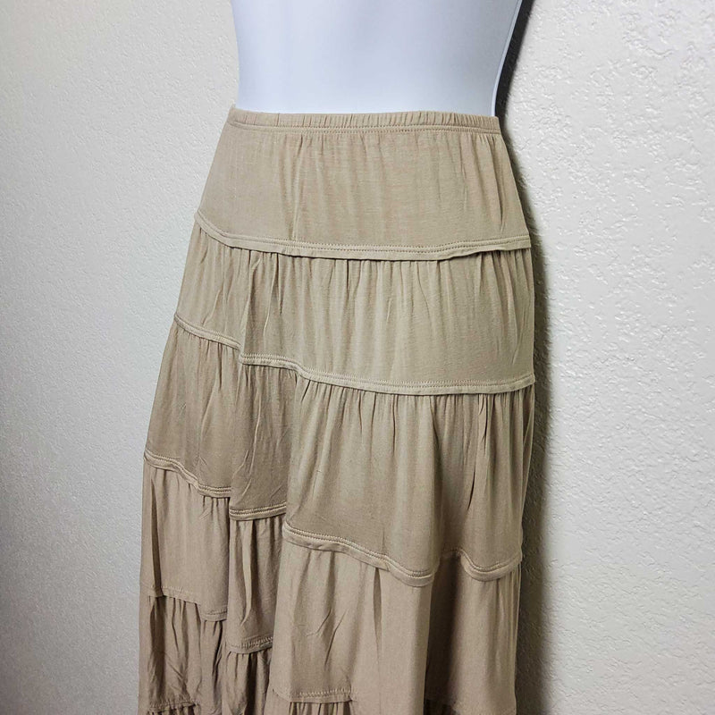 Style & Co. Beige Pleated Skirt, Women's Medium - Trinity Thrift