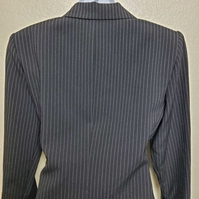 Suits Us Black 2-Piece Purple Pinstripe Suit, Women's Size 10 - Trinity Thrift