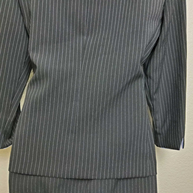 Suits Us Black 2-Piece Purple Pinstripe Suit, Women's Size 10 - Trinity Thrift