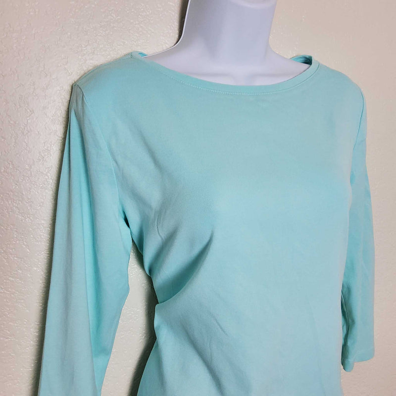 Talbot's Turquoise Long-Sleeve Shirt, Women's Large - Trinity Thrift