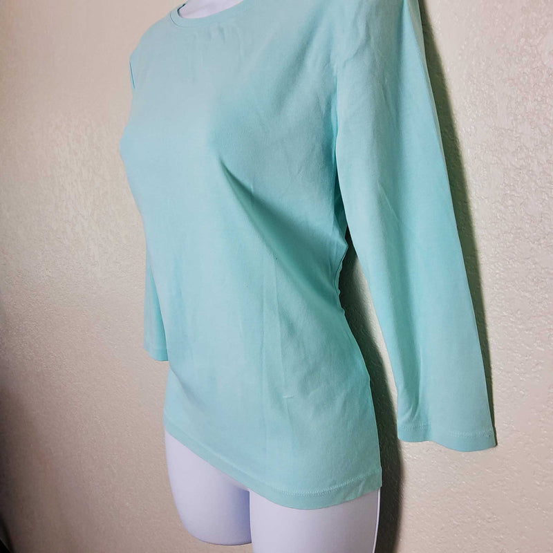 Talbot's Turquoise Long-Sleeve Shirt, Women's Large - Trinity Thrift