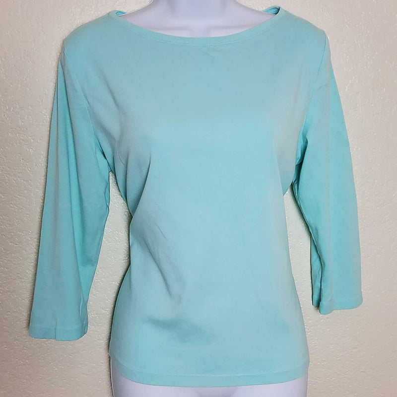 Talbot's Turquoise Long-Sleeve Shirt, Women's Large - Trinity Thrift