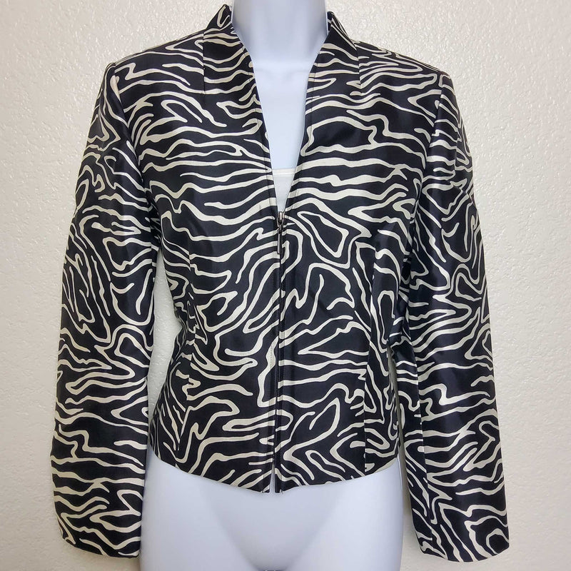 Talbots Petites Black & White Blazer, Women's Size 6