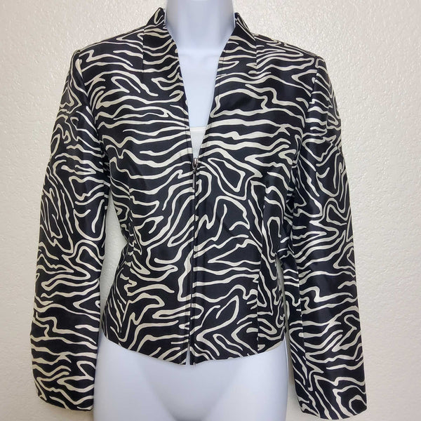 Talbots Petites Black & White Blazer, Women's Size 6