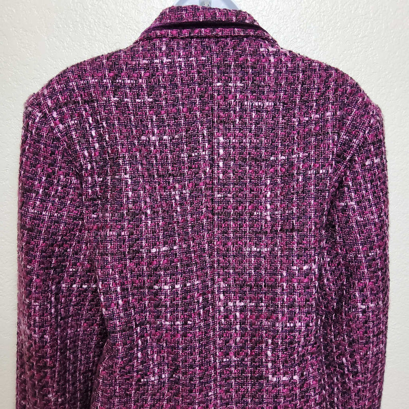 Tanjay Purple Knitted Zippered Blazer, Women's Size 16 - Trinity Thrift