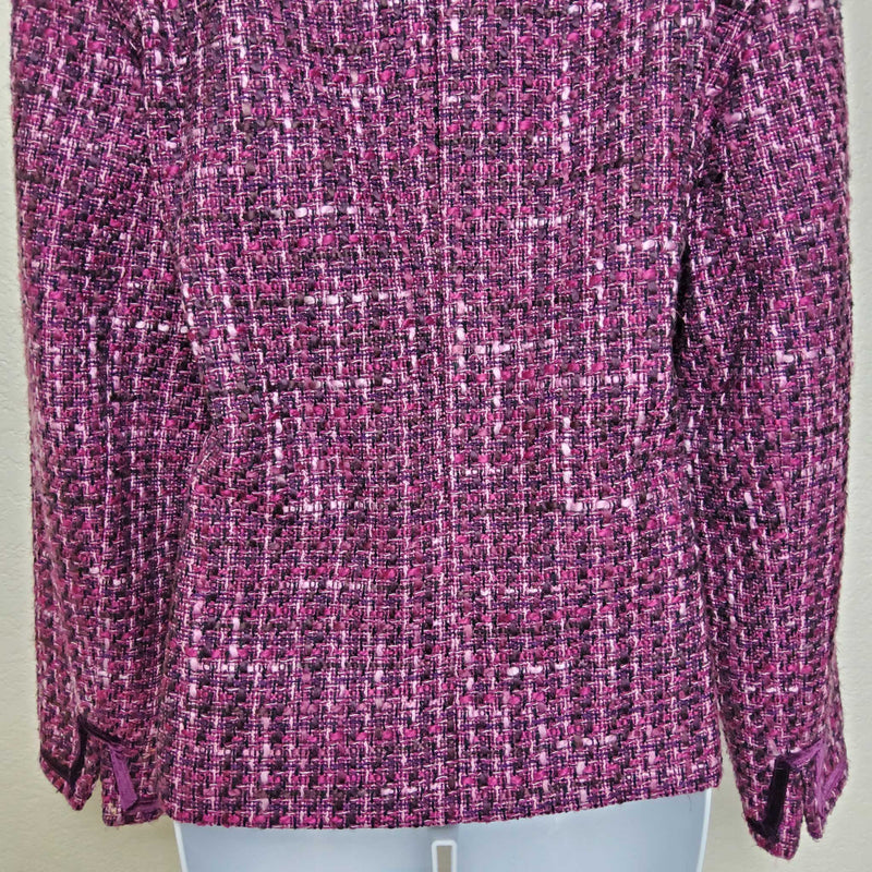 Tanjay Purple Knitted Zippered Blazer, Women's Size 16 - Trinity Thrift