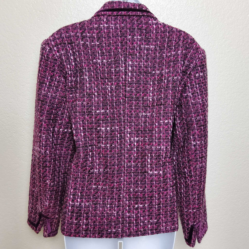 Tanjay Purple Knitted Zippered Blazer, Women's Size 16 - Trinity Thrift