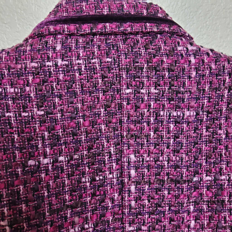 Tanjay Purple Knitted Zippered Blazer, Women's Size 16 - Trinity Thrift