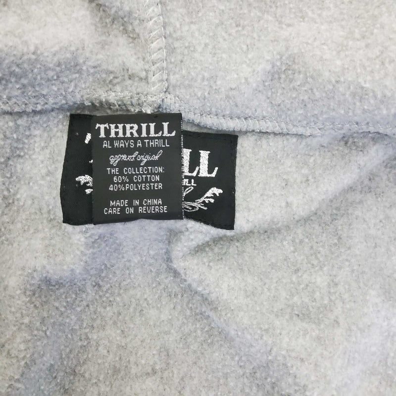 Thrill Gray Hoodie Sweater with 'Love' Text, Women's Large - Trinity Thrift