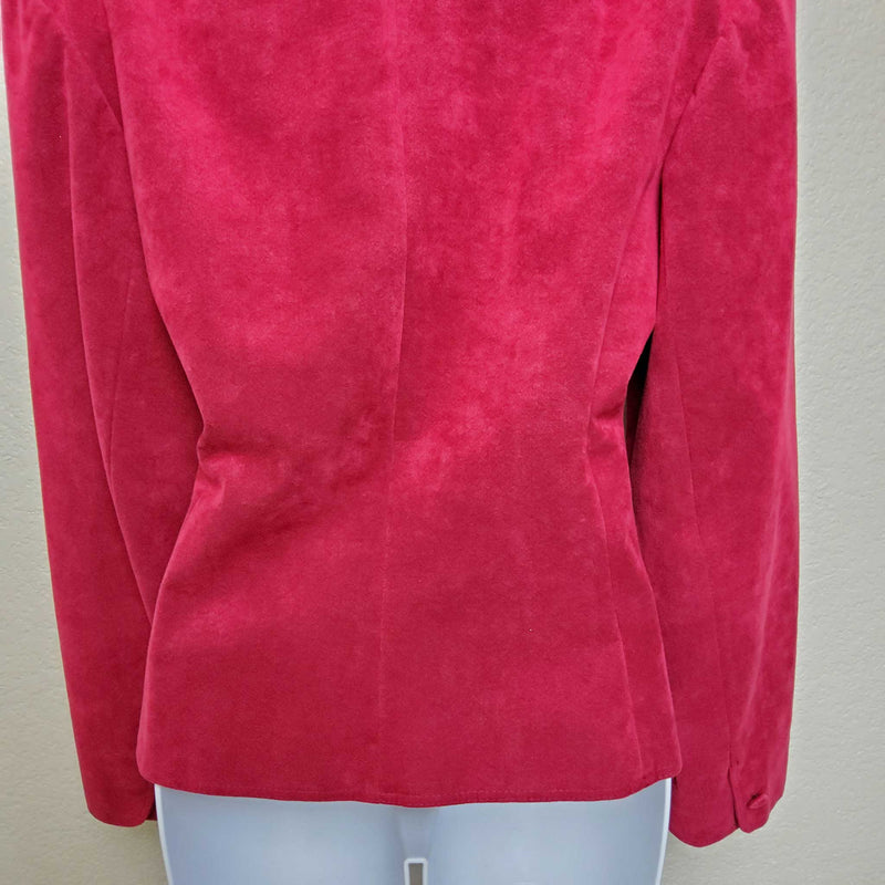 Vintage Adolph Schuman for Lilli Ann Pink Suede Blazer, Women's Large - Trinity Thrift