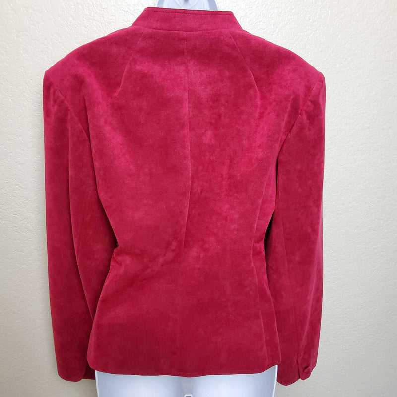 Vintage Adolph Schuman for Lilli Ann Pink Suede Blazer, Women's Large - Trinity Thrift