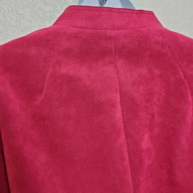 Vintage Adolph Schuman for Lilli Ann Pink Suede Blazer, Women's Large - Trinity Thrift