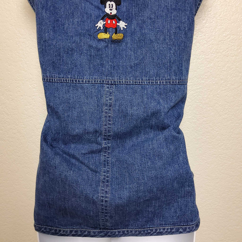 Vintage Marisa Christina Blue Jean Mickey Mouse Vest, Women's Large - Trinity Thrift