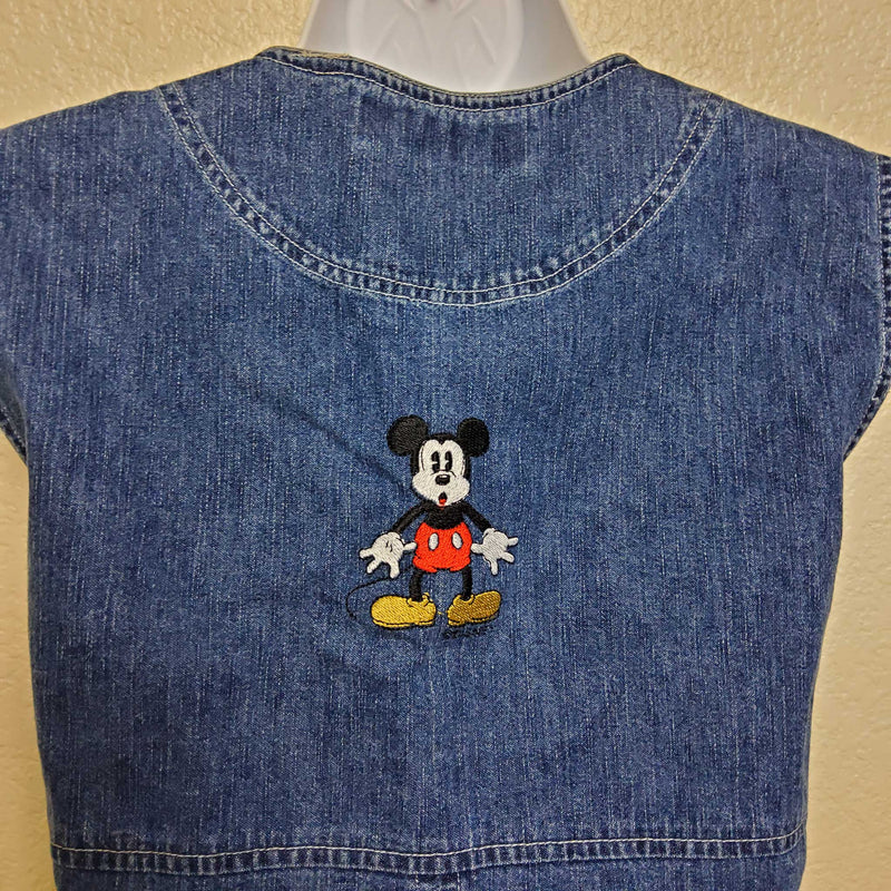 Vintage Marisa Christina Blue Jean Mickey Mouse Vest, Women's Large - Trinity Thrift