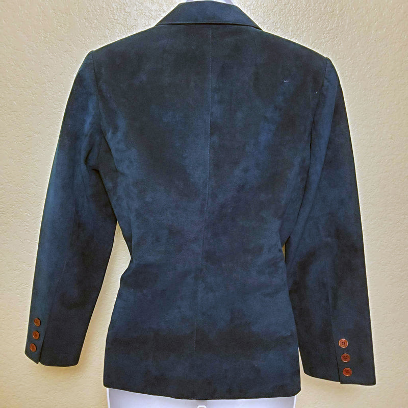 Vintage Samuel Robert by Peter Hatsi Androu Blue Velvet Blazer, Women's Size 10 - Trinity Thrift