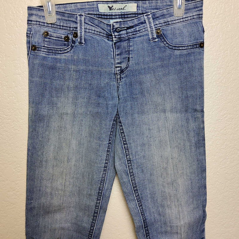 Wet Seal Blue Straight Leg Jeans, Women's Small - Trinity Thrift